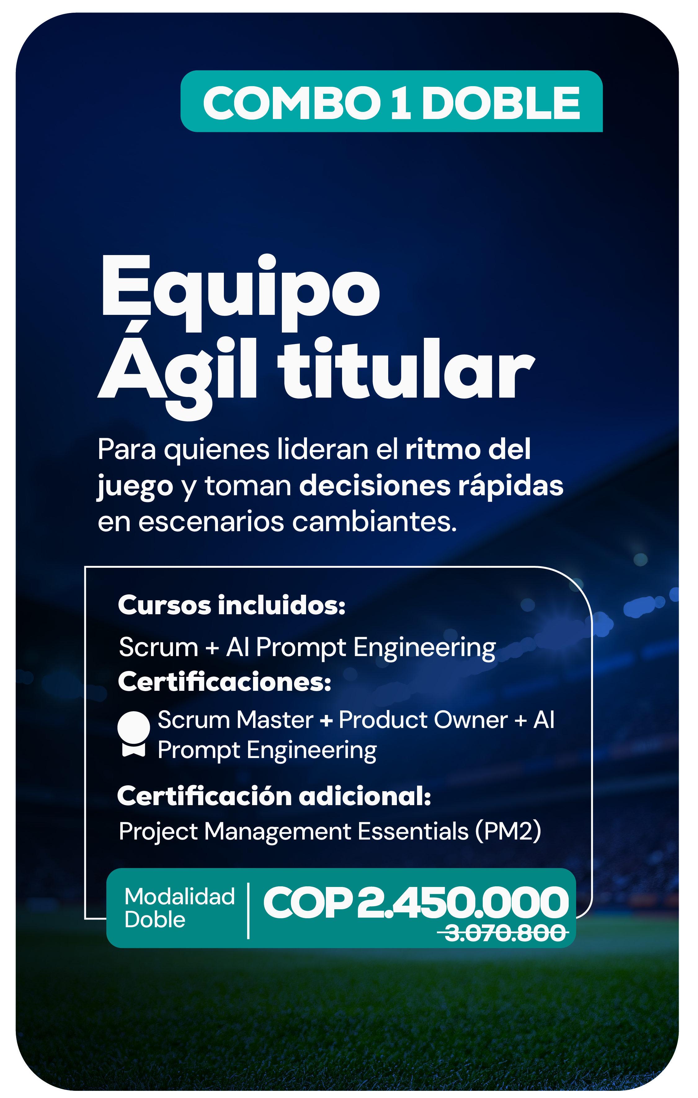 Combo Doble 1: Scrum Master + AI Prompt Engineering - Certificación internacional IT Service